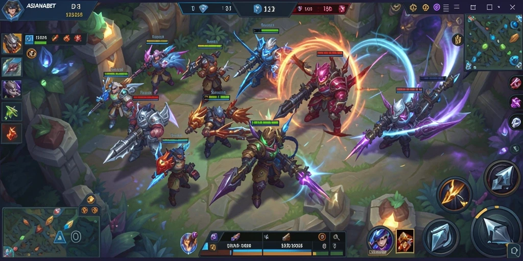 Gameplay seru ASIANABET dengan karakter MOBA yang beragam.