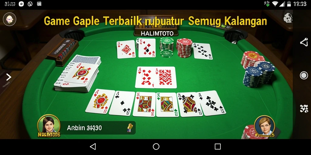 Tampilan menakjubkan gameplay Gaple di HALIMTOTO.