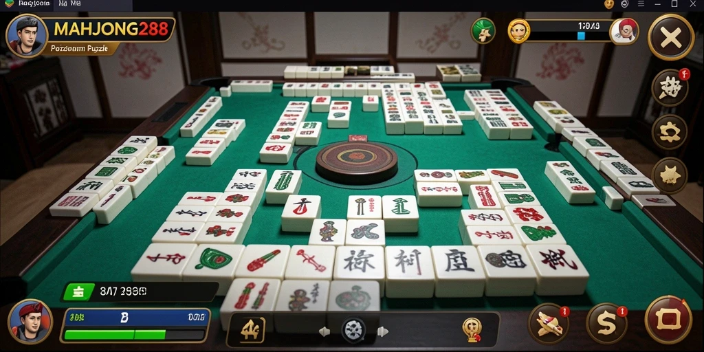 Screenshot gameplay MAHJONG288 yang menampilkan keseruan permainan puzzle.