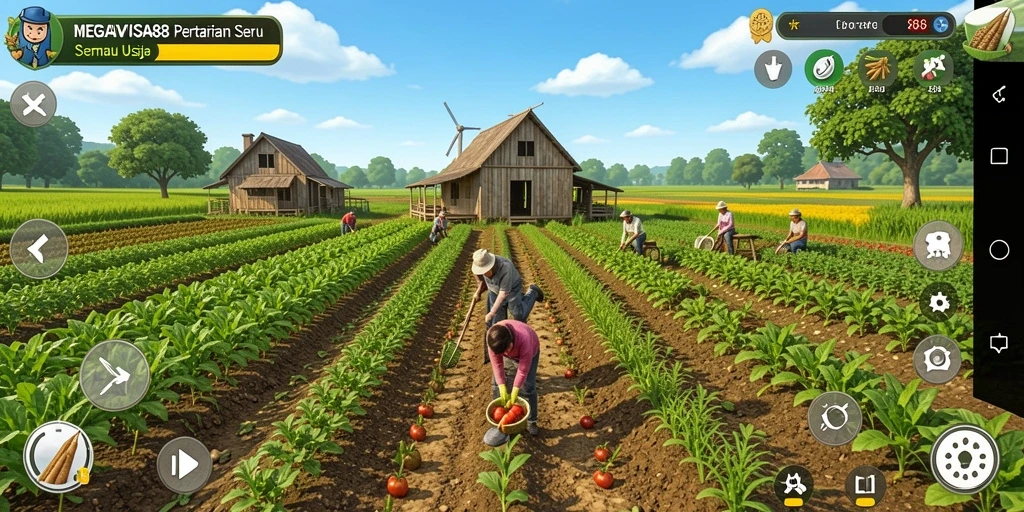 Gameplay menarik dari MEGAVISA88 dengan aktivitas pertanian yang seru.