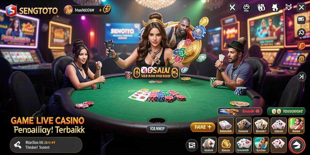 Tampilan gameplay Live Casino yang mendebarkan dari SENGTOTO.