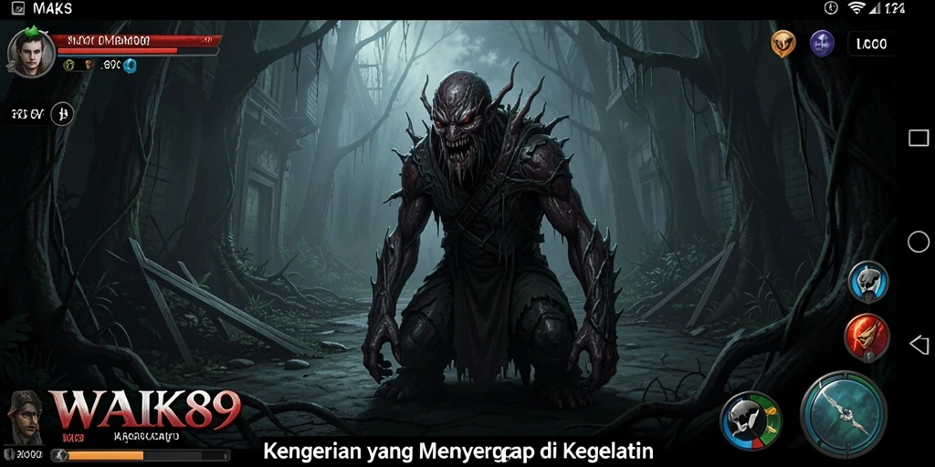 Tampilan gameplay WAK89 yang menegangkan dan menakutkan.